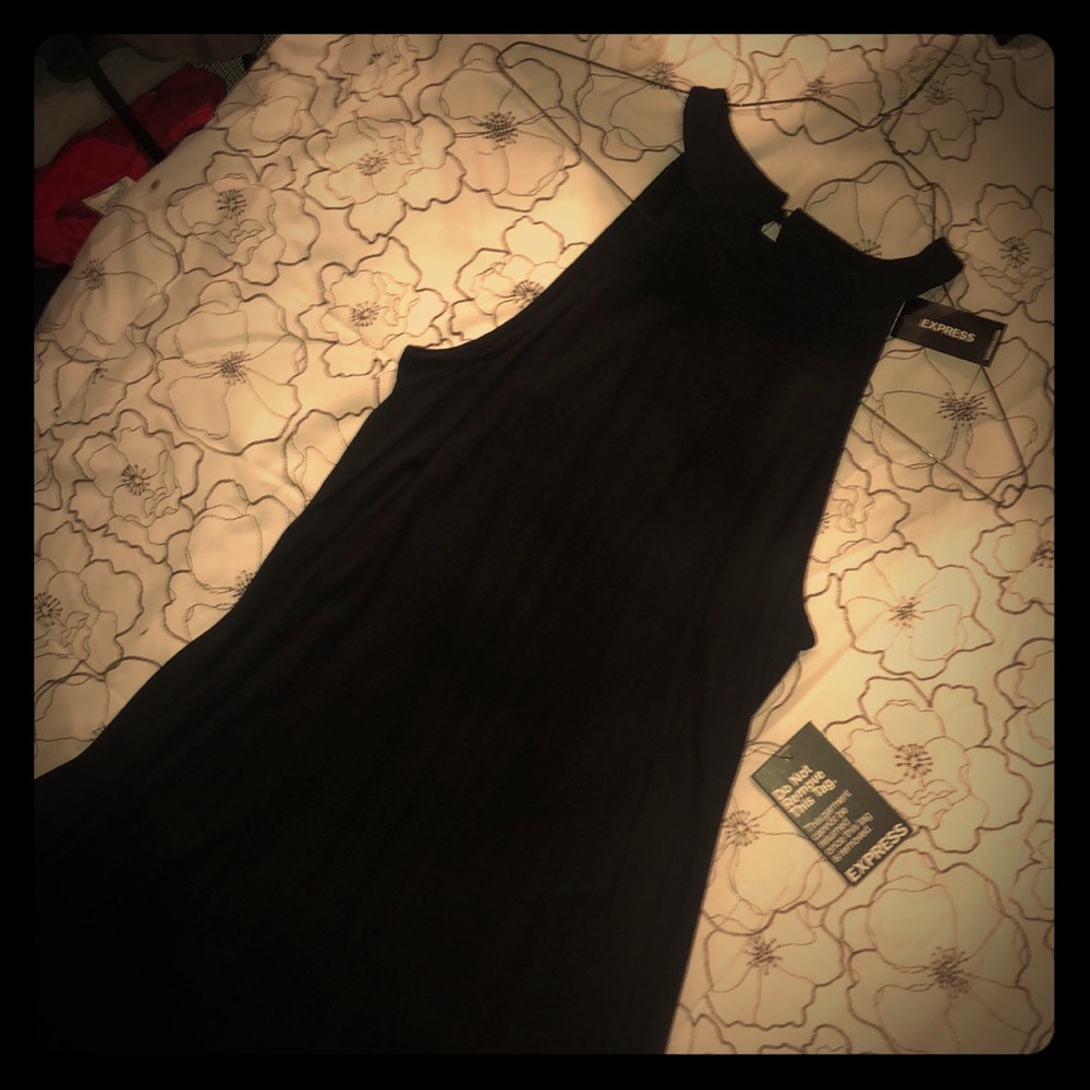 Express black halter dress